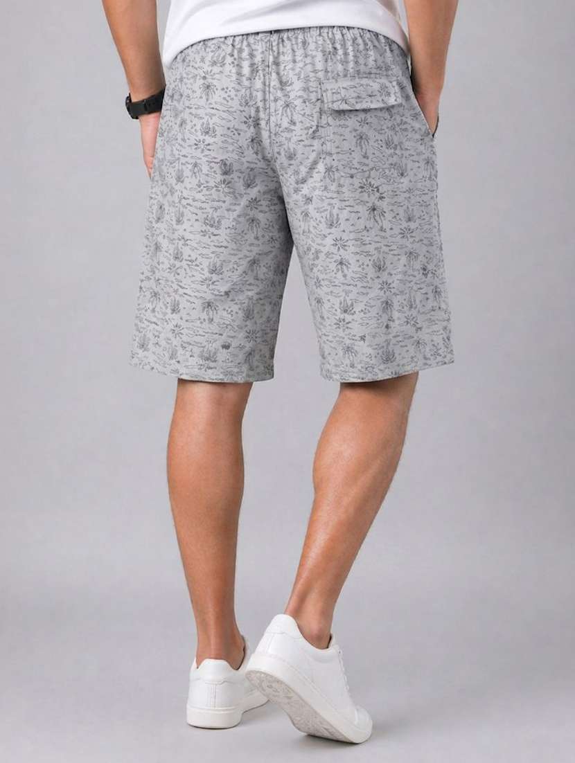 men printed mid rise regular fit shorts - 22570764 -  Standard Image - 2
