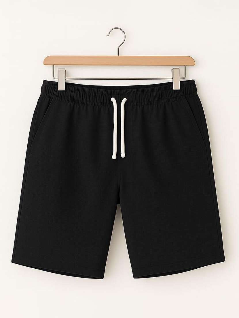 Men Textured Mid Rise Regular Fit Shorts - 22570772 -  Standard Image - 2