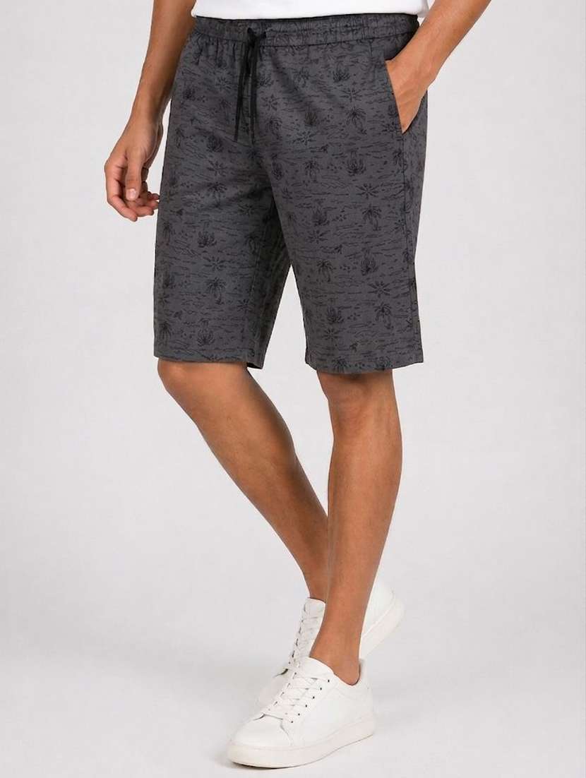 men printed mid rise regular fit shorts - 22570784 -  Standard Image - 2