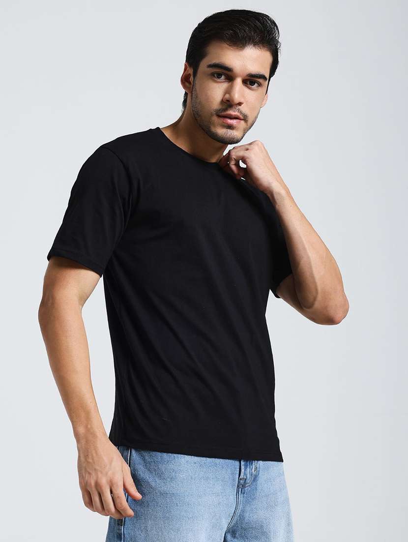 men solid short sleeves regular fit t-shirt - 22570995 -  Standard Image - 2