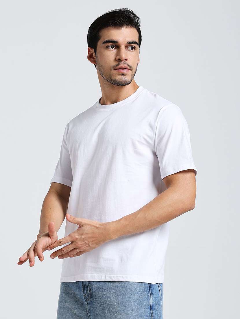 men solid short sleeves regular fit t-shirt - 22571001 -  Standard Image - 2