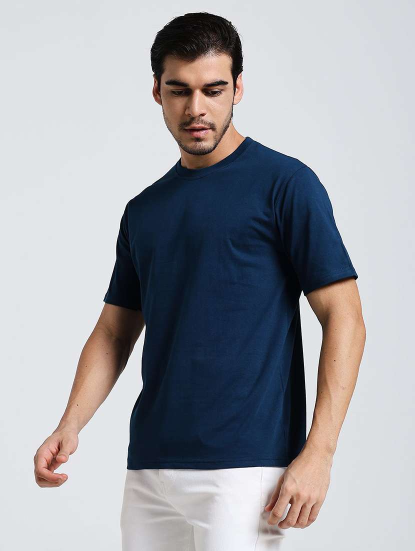 men solid short sleeves regular fit t-shirt - 22571007 -  Standard Image - 2