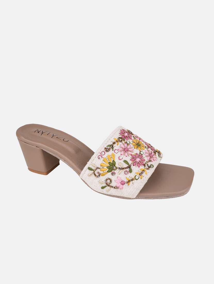 women embroidered slip on wedges - 22571073 -  Standard Image - 2