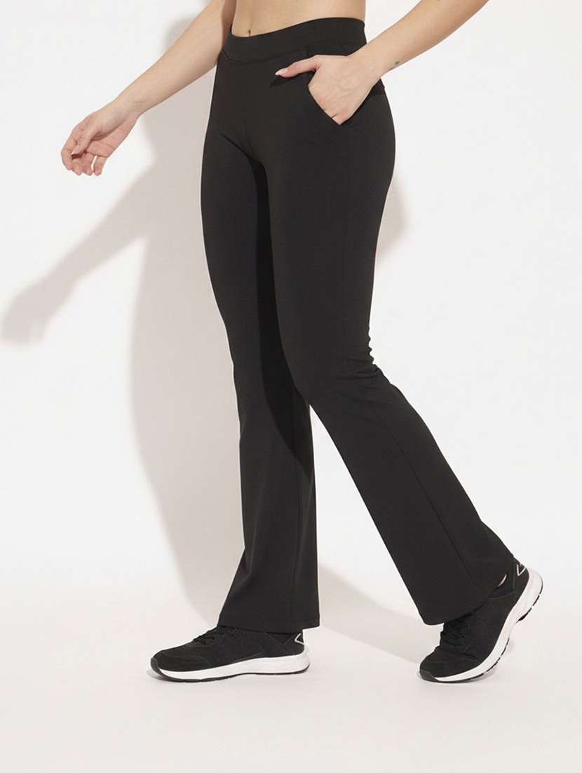 women solid high rise yoga pant - 22571074 -  Standard Image - 2