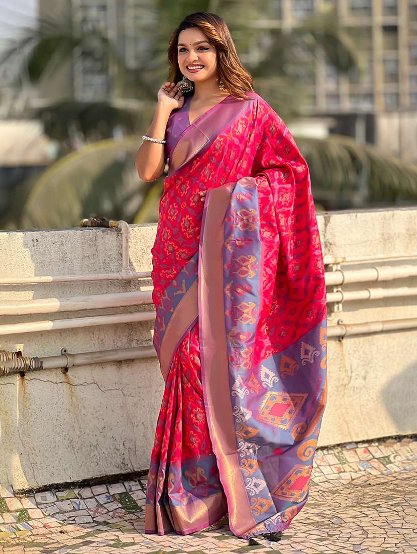 women self design patola saree with blouse - 22571112 -  Standard Image - 2