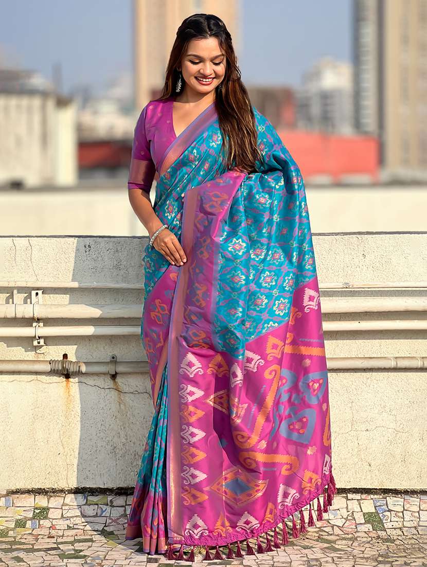 women self design patola saree with blouse - 22571115 -  Standard Image - 2