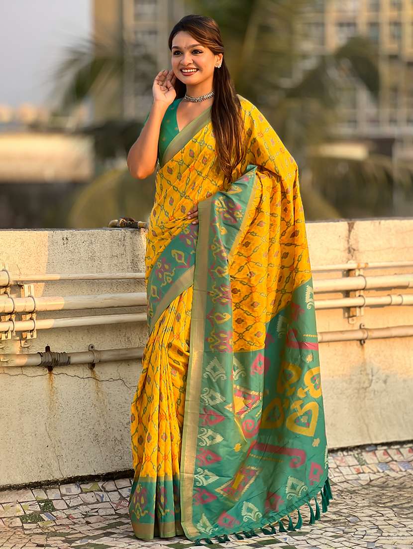 women self design patola saree with blouse - 22571117 -  Standard Image - 2