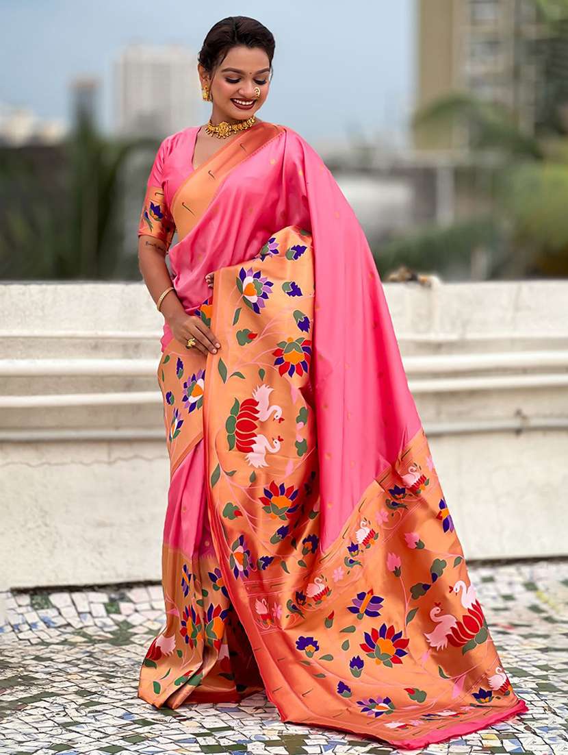 women self design paithani saree with blouse - 22571271 -  Standard Image - 2