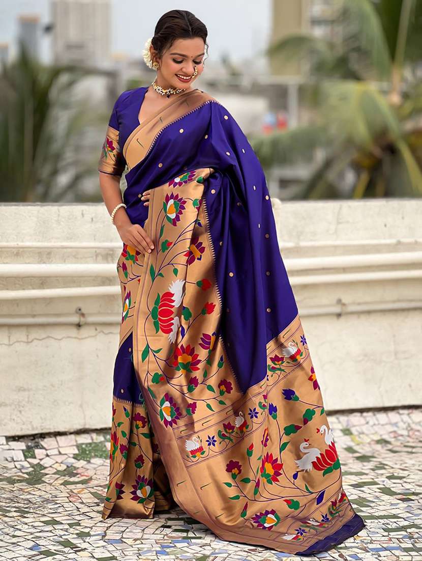 women self design paithani saree with blouse - 22571281 -  Standard Image - 2