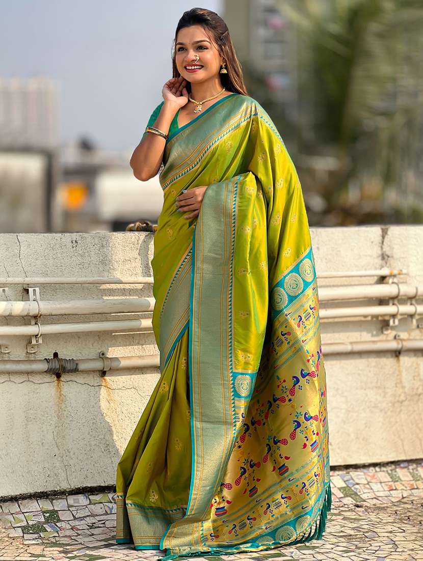 women self design paithani saree with blouse - 22571294 -  Standard Image - 2