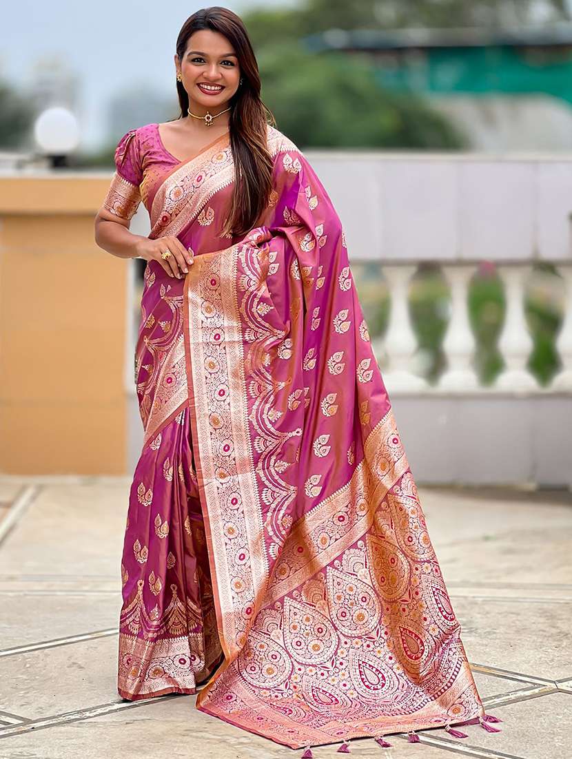 women self design banarasi saree with blouse - 22571353 -  Standard Image - 2