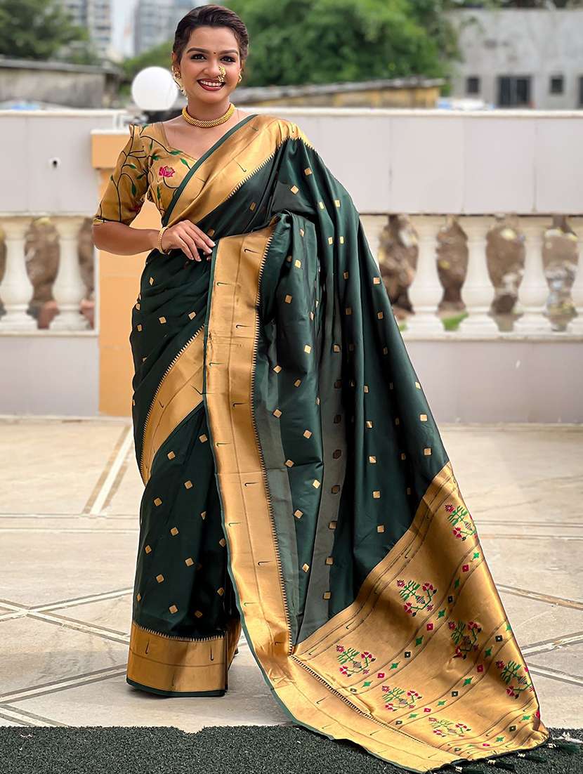 women self design paithani saree with blouse - 22571361 -  Standard Image - 2
