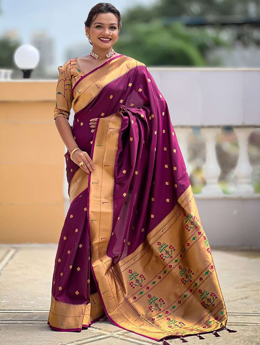 women self design paithani saree with blouse - 22571370 -  Standard Image - 2