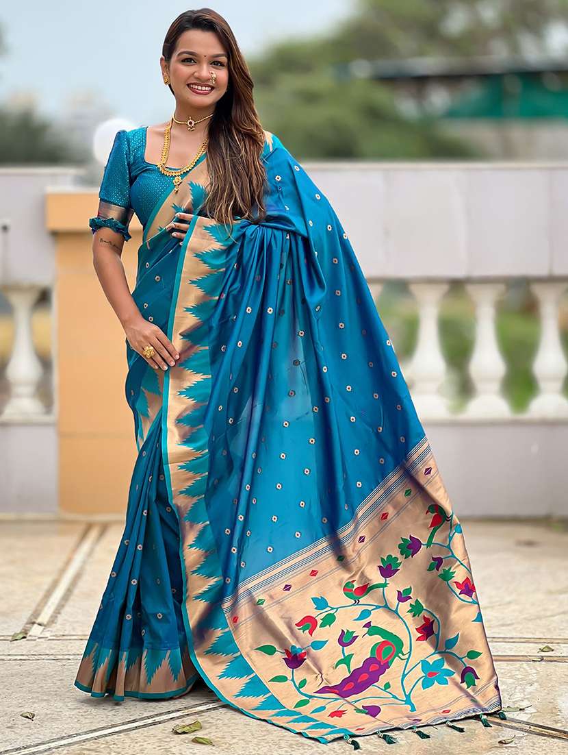 women self design paithani saree with blouse - 22571371 -  Standard Image - 2