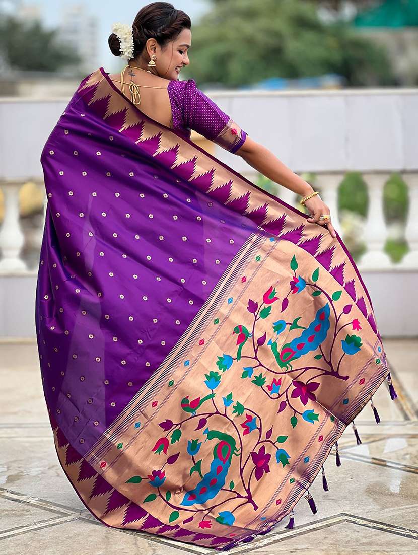 women self design paithani saree with blouse - 22571372 -  Standard Image - 2