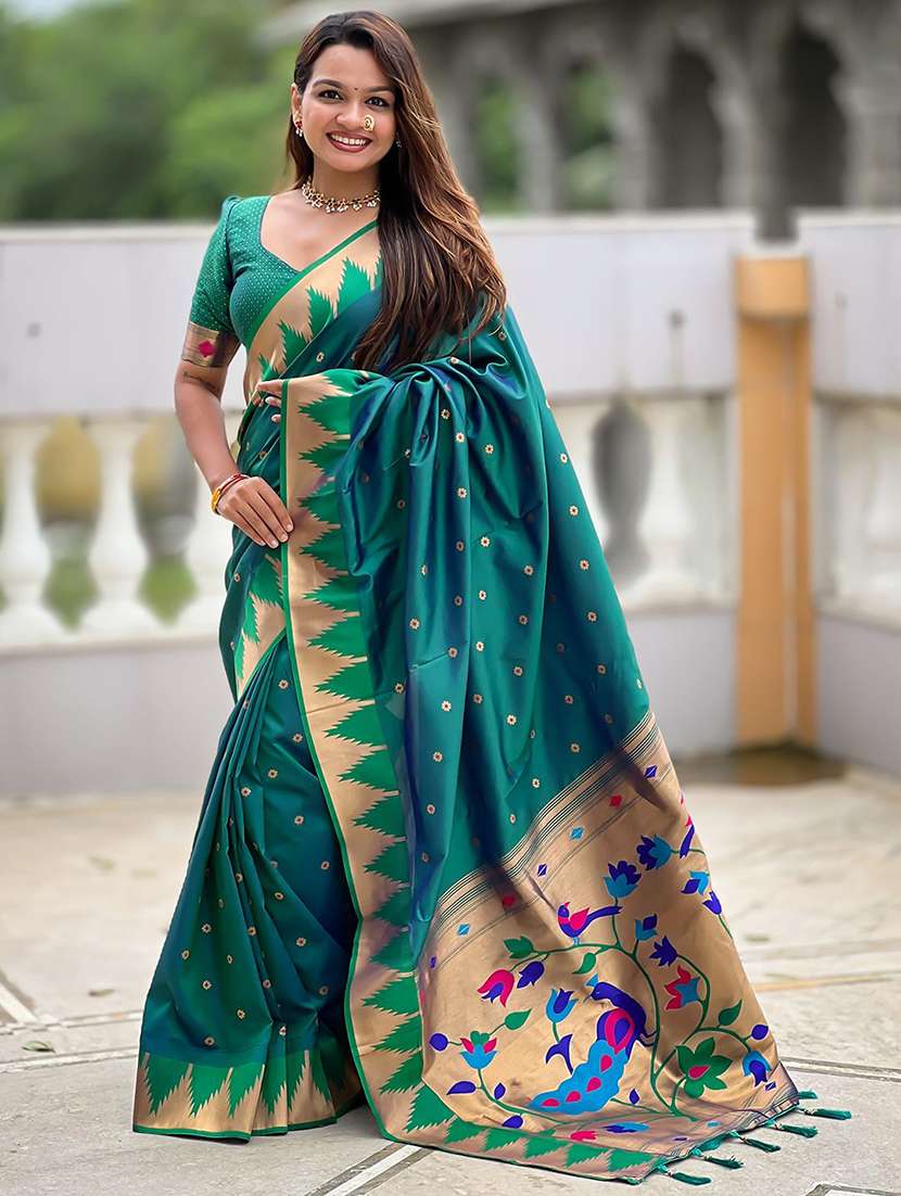 women self design paithani saree with blouse - 22571375 -  Standard Image - 2