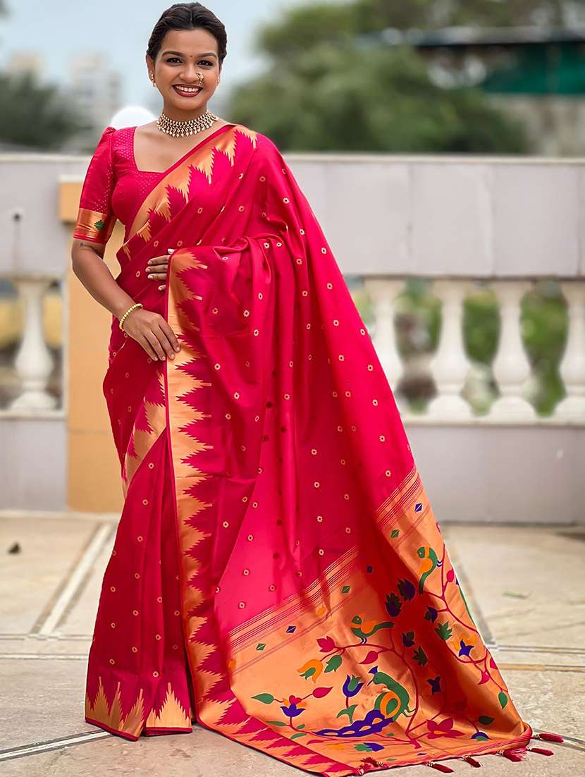 women self design paithani saree with blouse - 22571376 -  Standard Image - 2