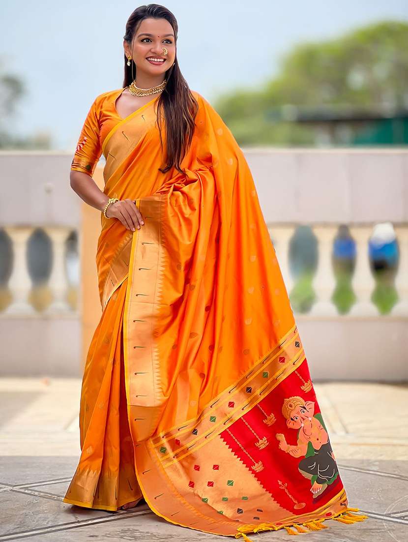 women self design paithani saree with blouse - 22571383 -  Standard Image - 2