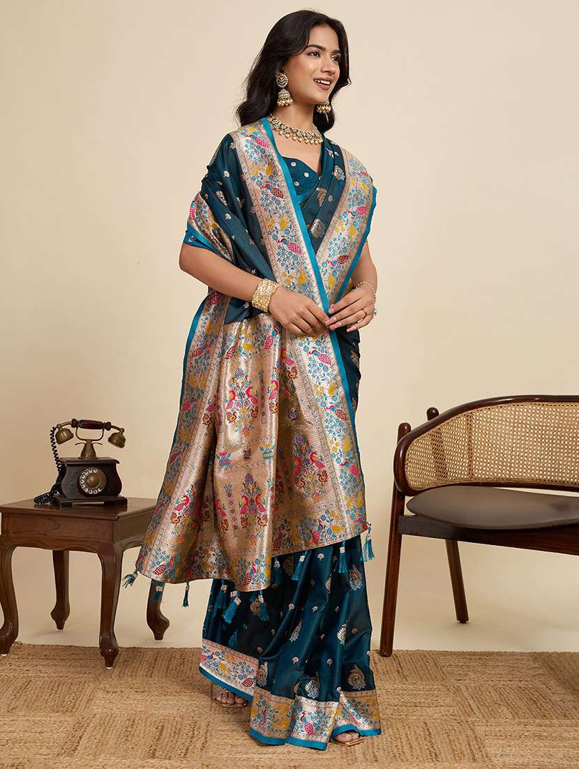 women self design paithani saree with blouse - 22571394 -  Standard Image - 2