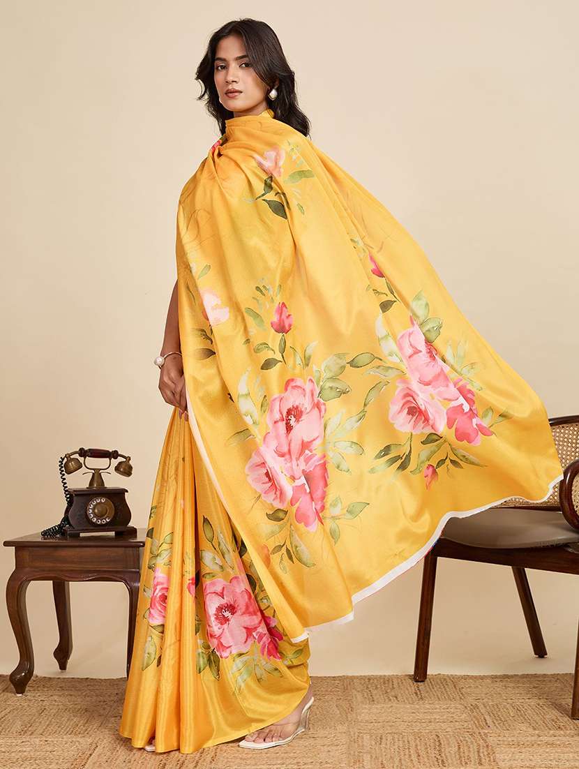 women printed casual wear saree with blouse - 22571403 -  Standard Image - 2