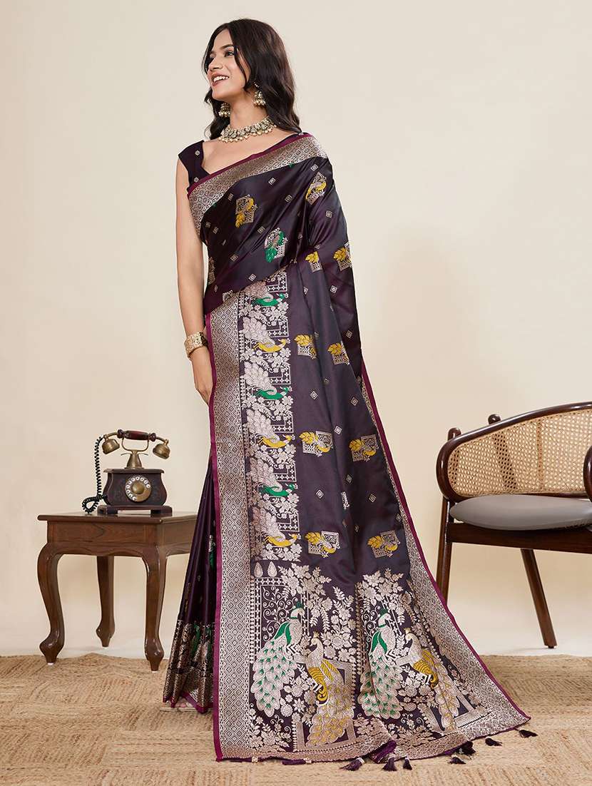 women self design banarasi saree with blouse - 22571422 -  Standard Image - 2