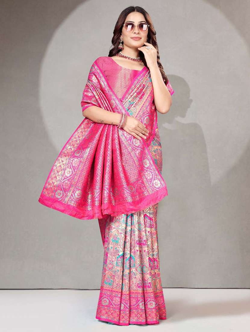 women self design dharmavaram saree with blouse - 22571473 -  Standard Image - 2