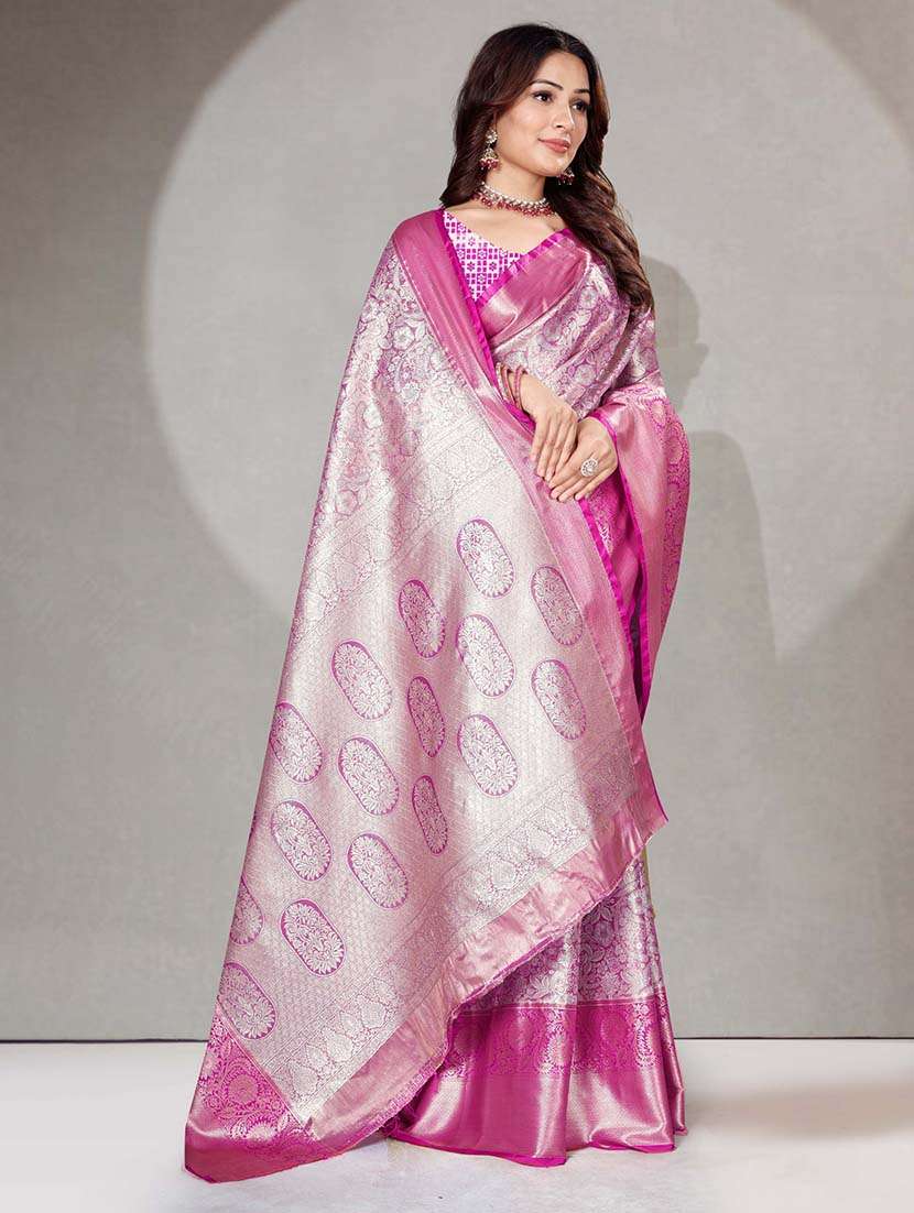 women self design kanjivaram saree with blouse - 22571478 -  Standard Image - 2