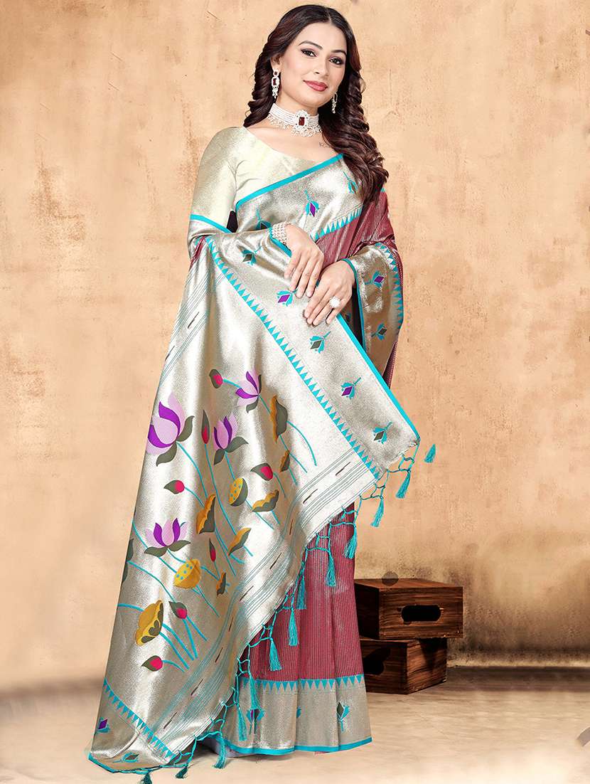women self design paithani saree with blouse - 22571492 -  Standard Image - 2