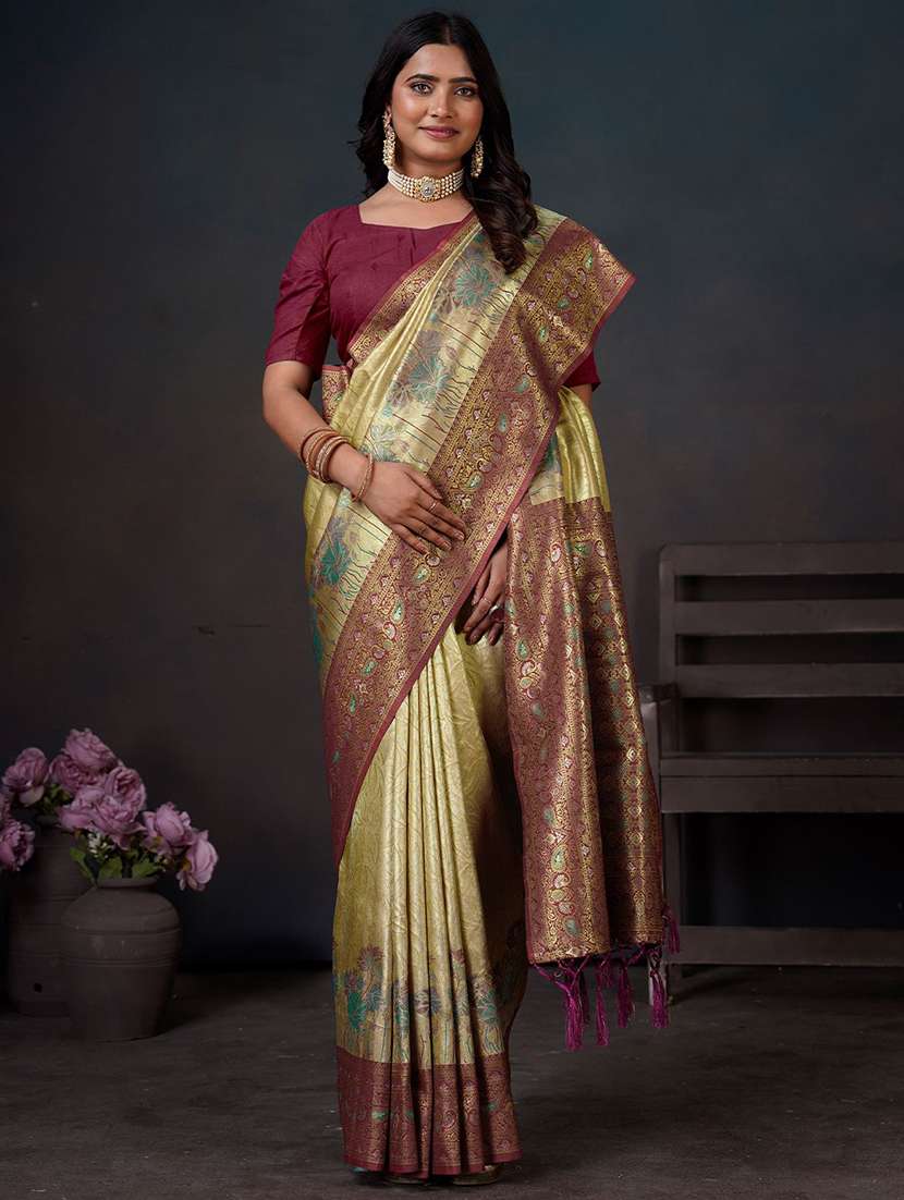 women self design kanjivaram saree with blouse - 22571565 -  Standard Image - 2