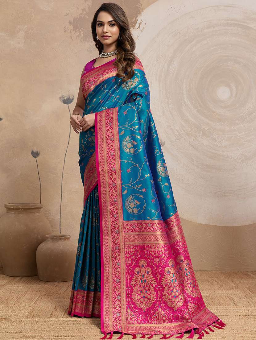women self design banarasi saree with blouse - 22571581 -  Standard Image - 2