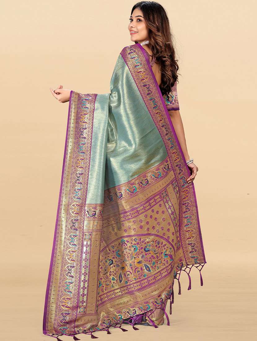 women self design paithani saree with blouse - 22571589 -  Standard Image - 2