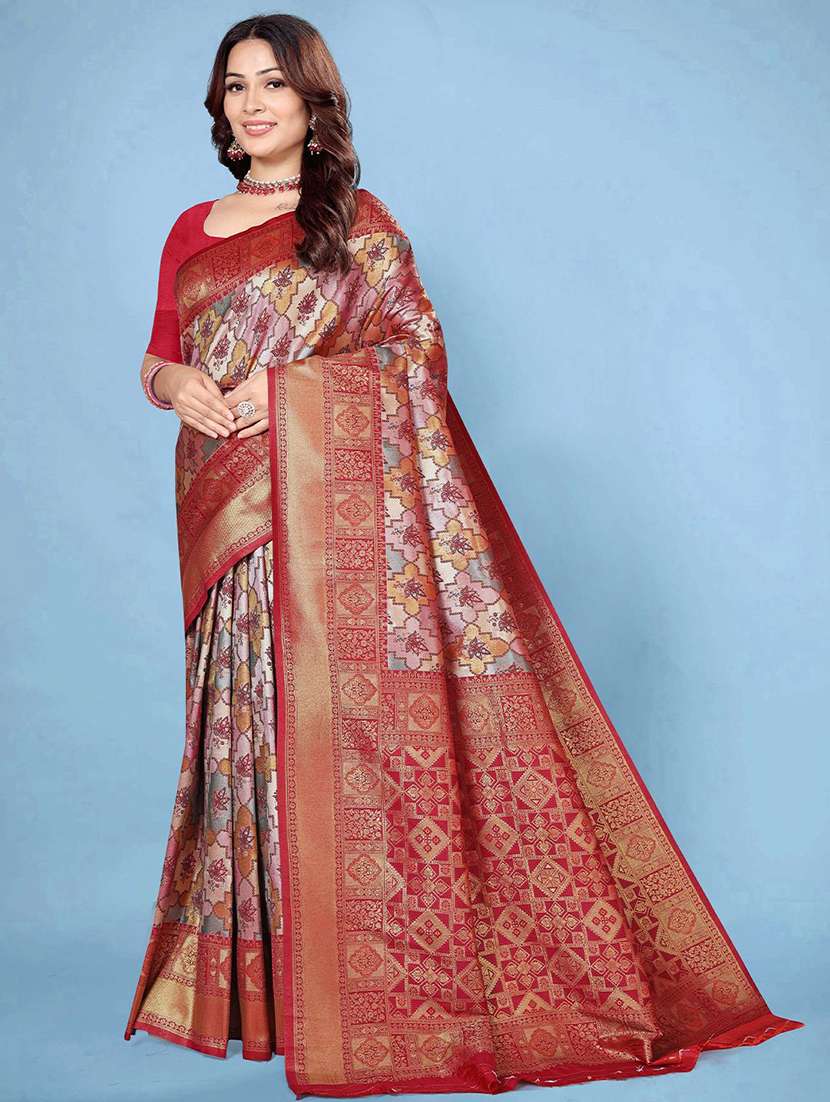 women self design dharmavaram saree with blouse - 22571591 -  Standard Image - 2