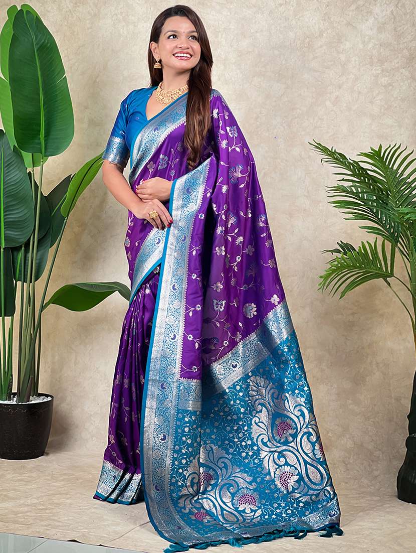 women self design banarasi saree with blouse - 22571659 -  Standard Image - 2