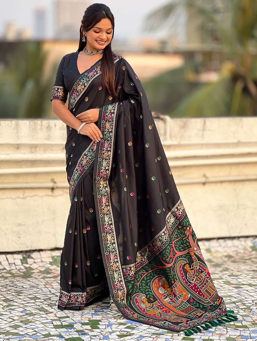 women self design baluchari saree with blouse - 22571671 -  Standard Image - 2