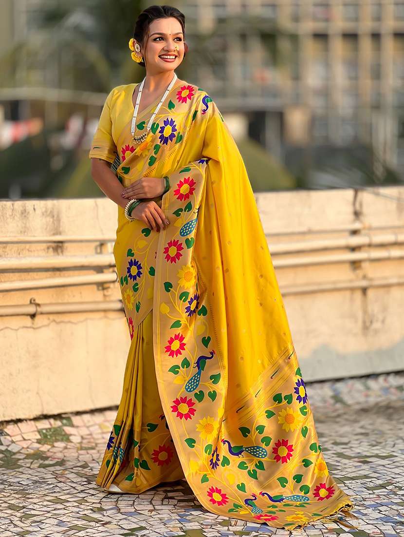 women self design paithani saree with blouse - 22571714 -  Standard Image - 2