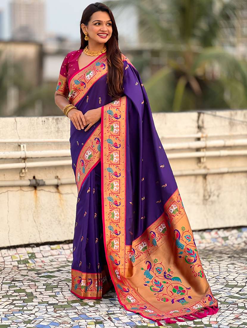 women self design paithani saree with blouse - 22571770 -  Standard Image - 2