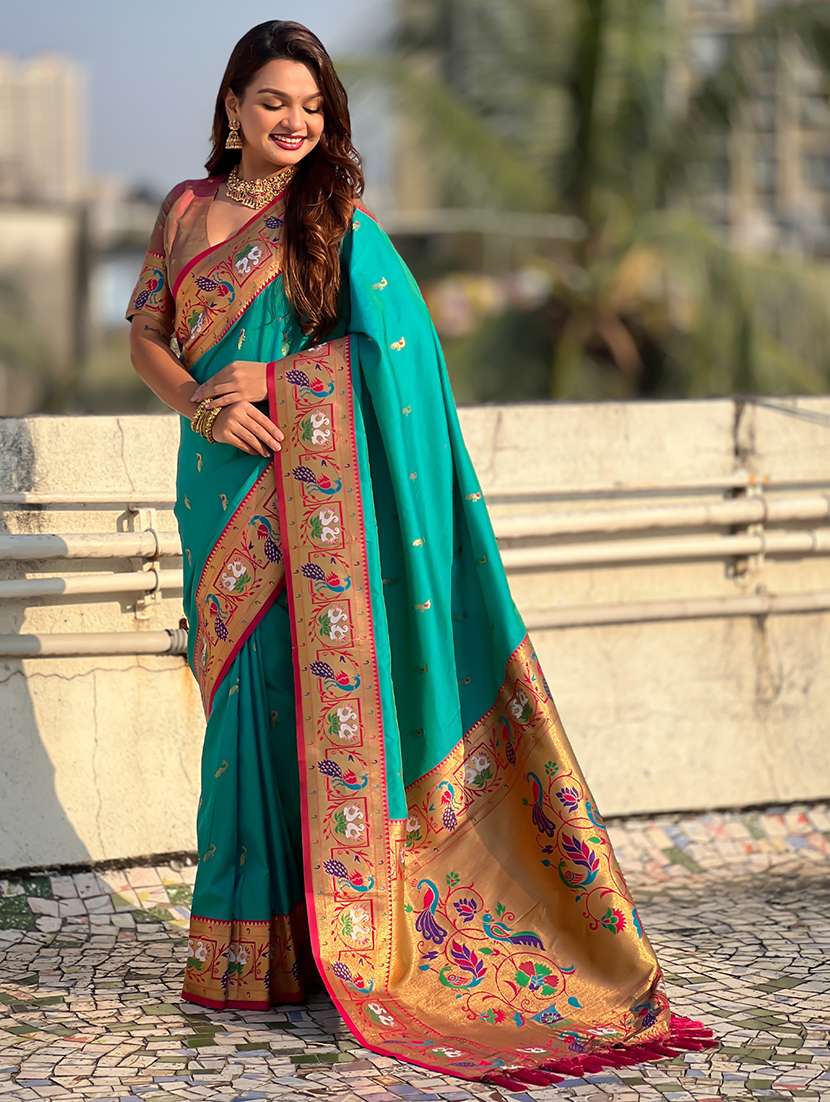 women self design paithani saree with blouse - 22571771 -  Standard Image - 2