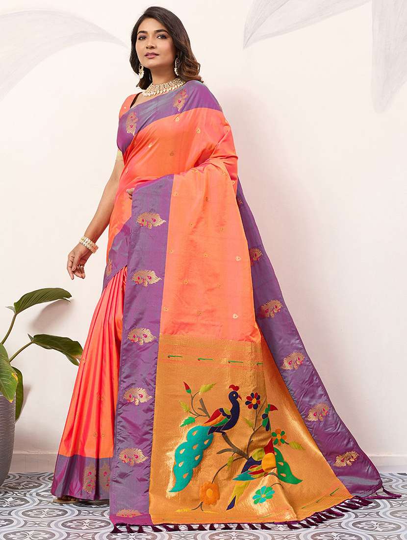 women self design paithani saree with blouse - 22571796 -  Standard Image - 2