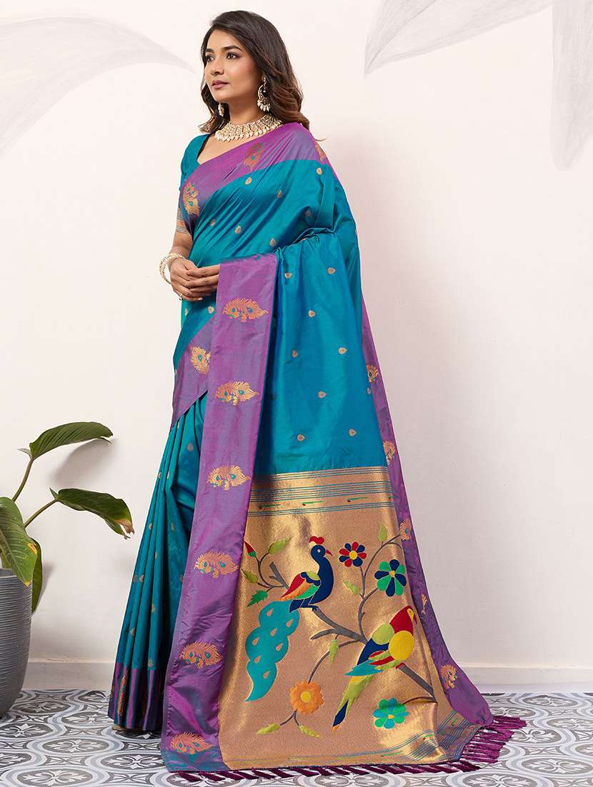women self design paithani saree with blouse - 22571797 -  Standard Image - 2