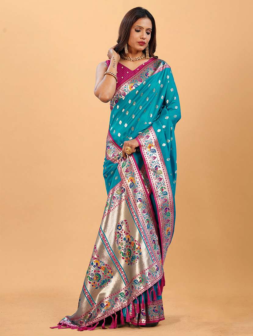 women self design paithani saree with blouse - 22571815 -  Standard Image - 2