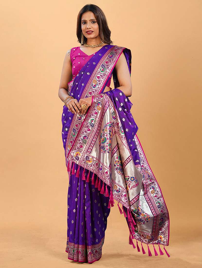 women self design paithani saree with blouse - 22571821 -  Standard Image - 2