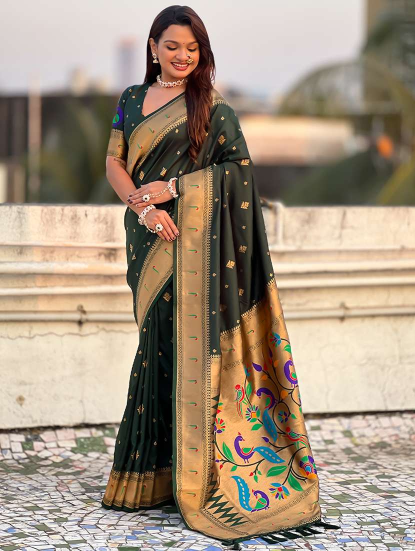 women self design paithani saree with blouse - 22571923 -  Standard Image - 2