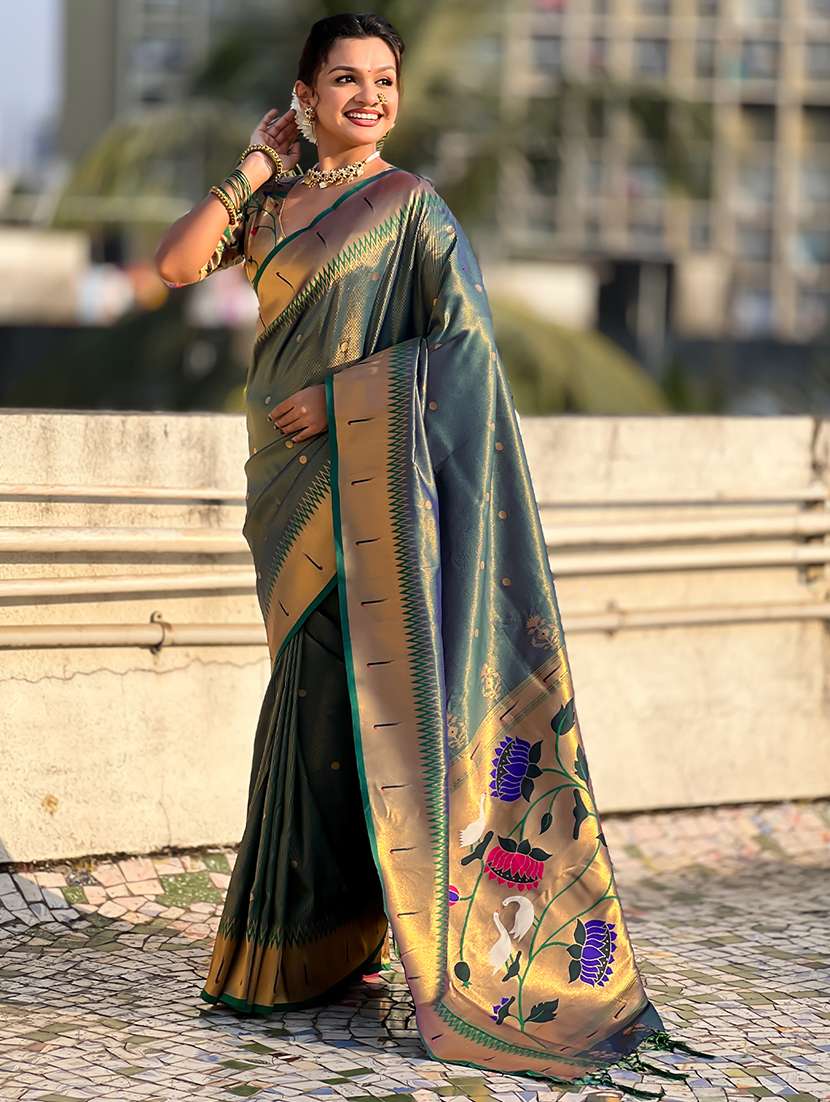 women self design paithani saree with blouse - 22571934 -  Standard Image - 2