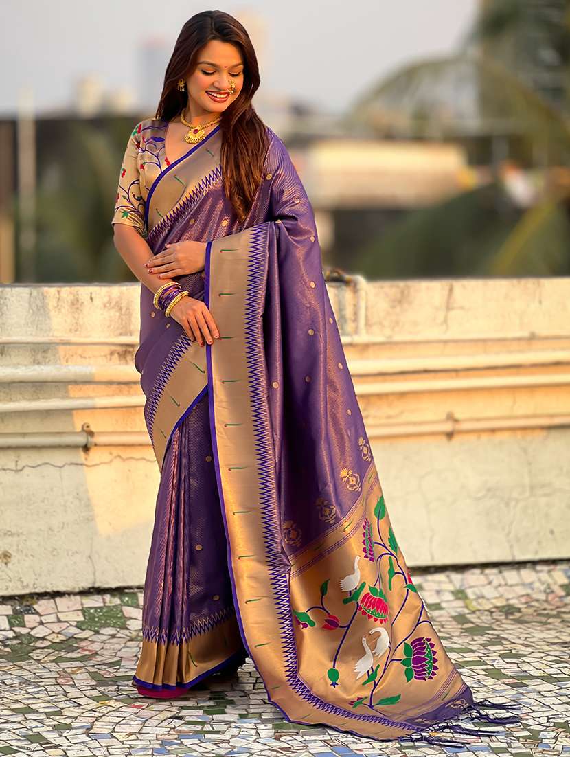 women self design paithani saree with blouse - 22571937 -  Standard Image - 2