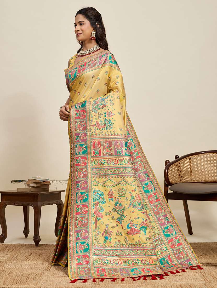 women self design pashmina silk saree with blouse - 22571955 -  Standard Image - 2