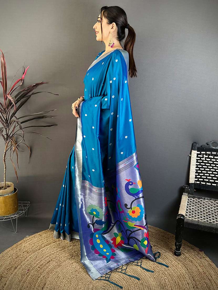 women self design paithani saree with blouse - 22572012 -  Standard Image - 2