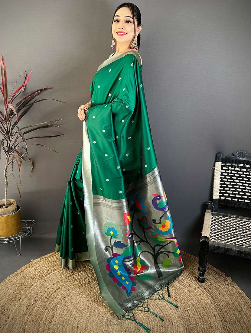 women self design paithani saree with blouse - 22572016 -  Standard Image - 2