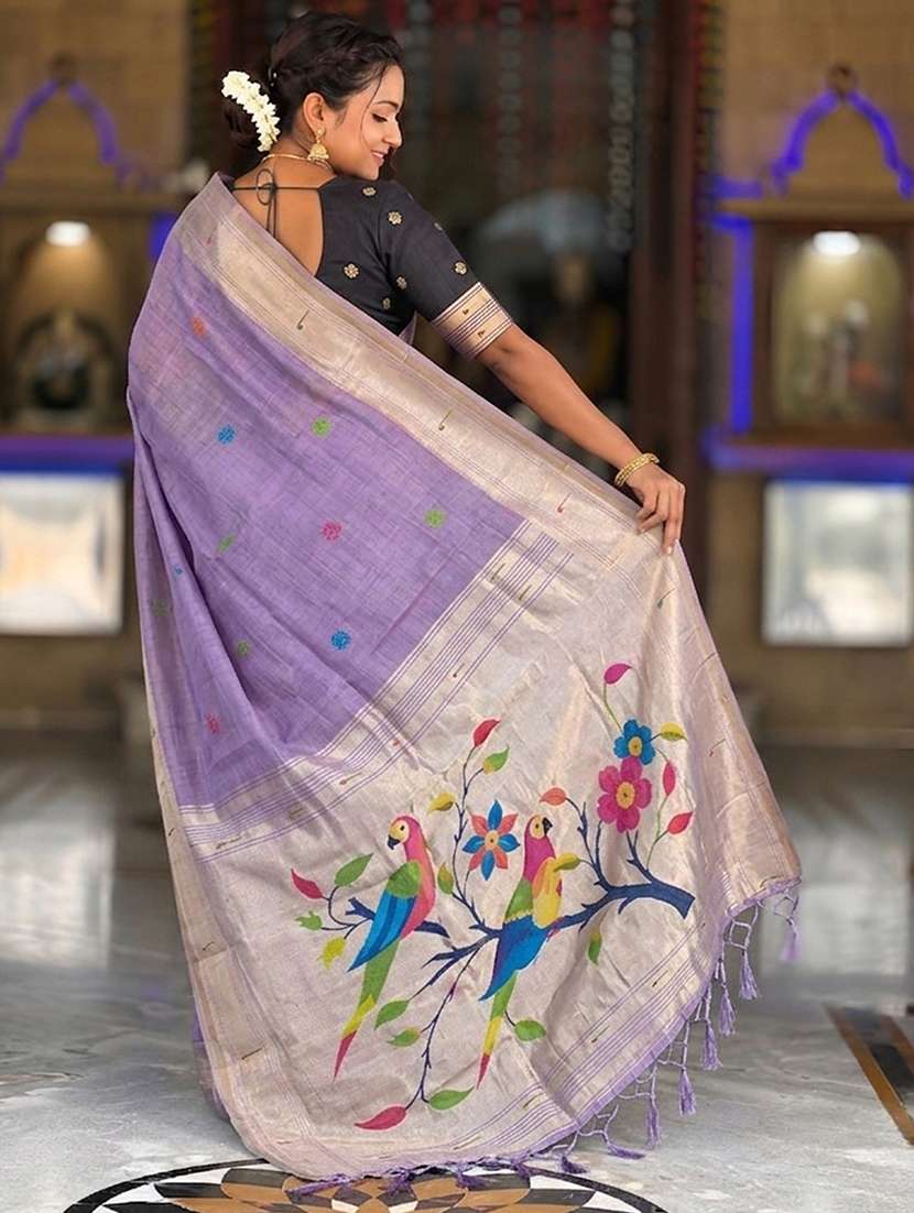 women self design paithani saree with blouse - 22572055 -  Standard Image - 2