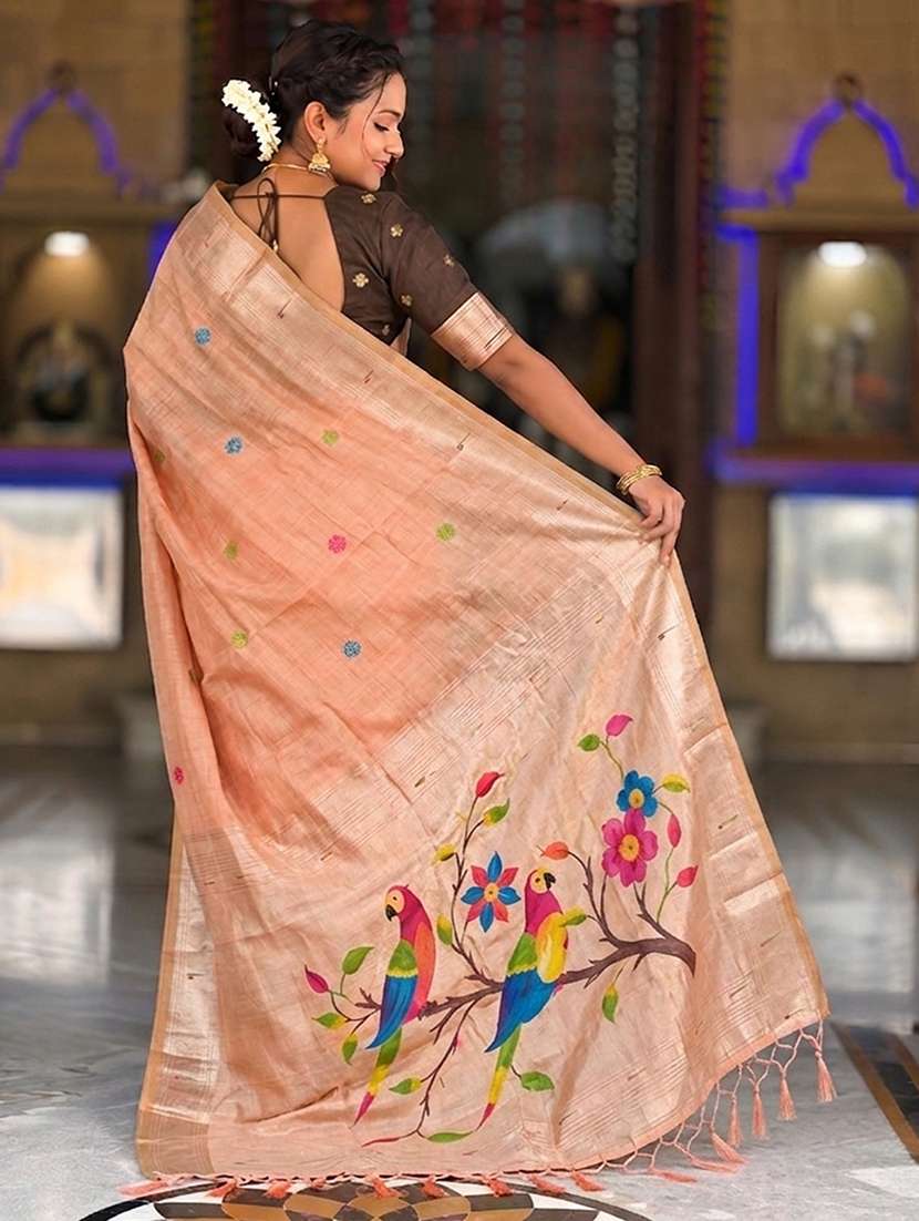 women self design paithani saree with blouse - 22572059 -  Standard Image - 2