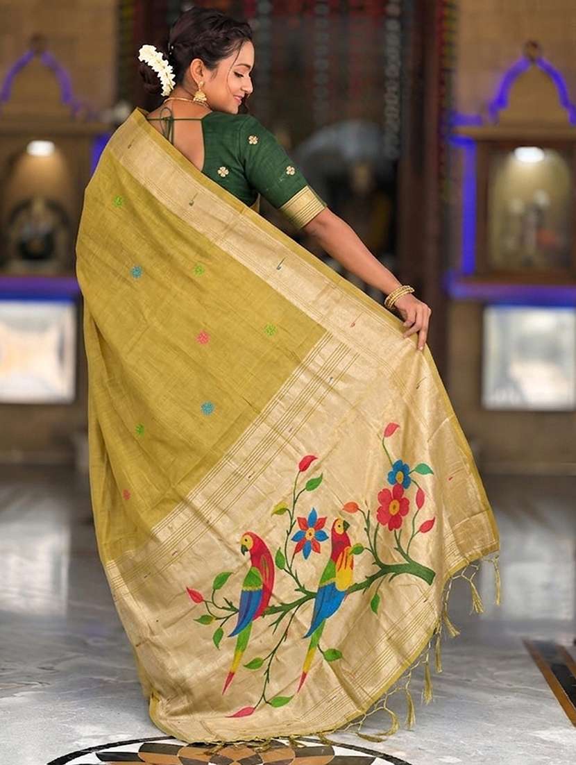 women self design paithani saree with blouse - 22572060 -  Standard Image - 2